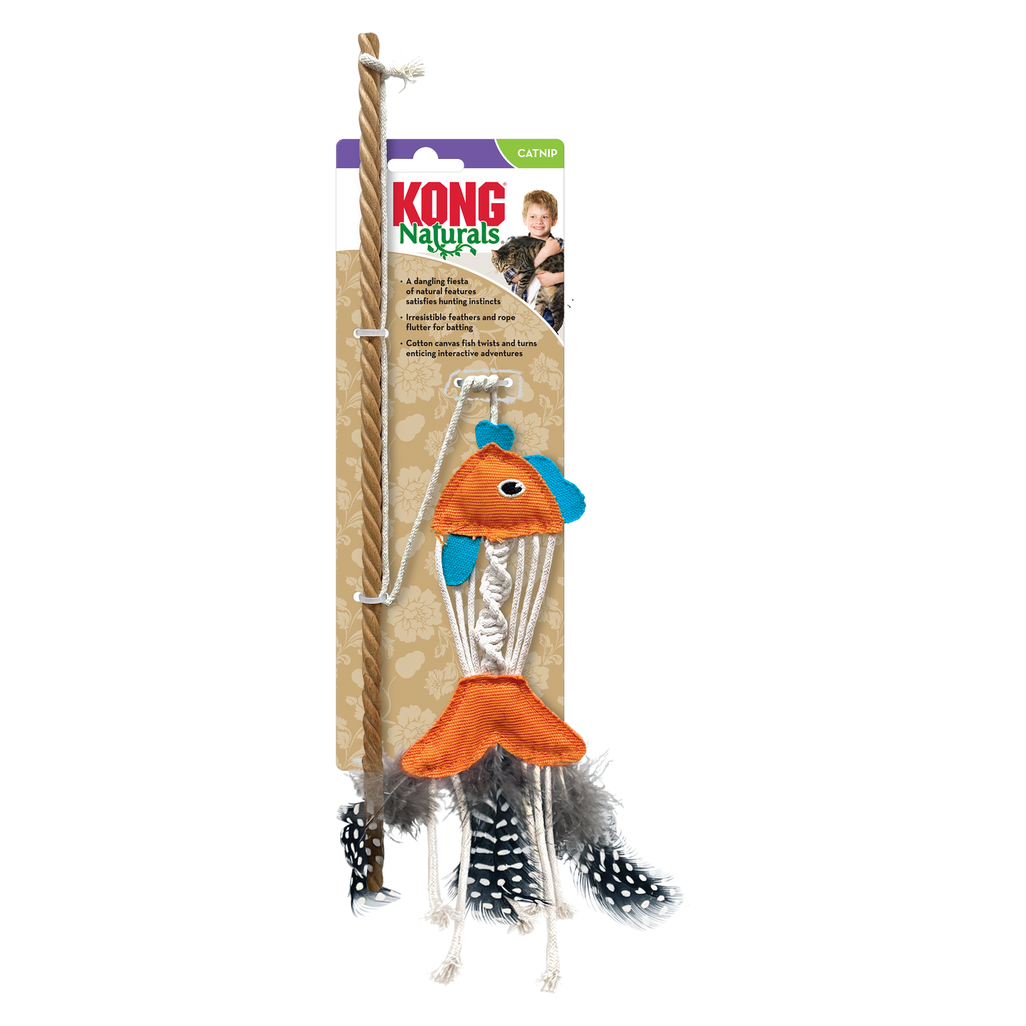 Kong Naturals Teaser Fish Cat Toy