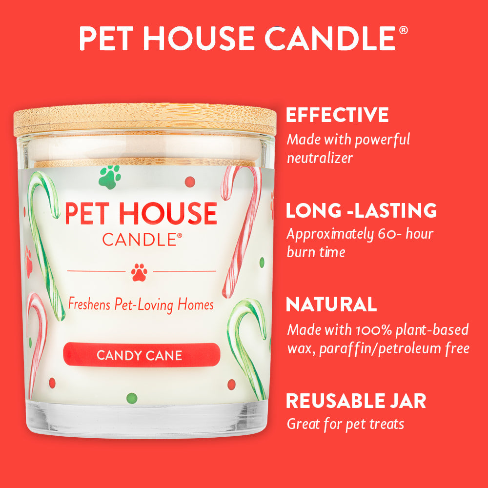 Pet House Candy Cane Candle 9oz