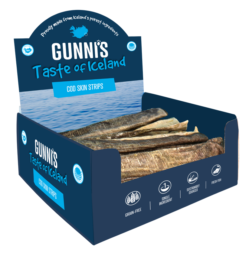 Gunni's Pet Cod Skin Strips Bulk