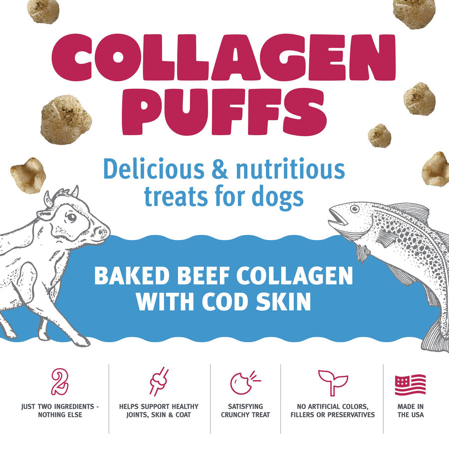 Icelandic Beef Collagen Puffs with Cod Skin Treats