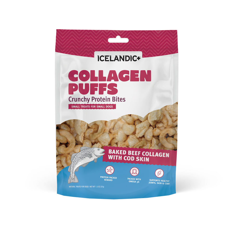 Icelandic Beef Collagen Puffs with Cod Skin Treats