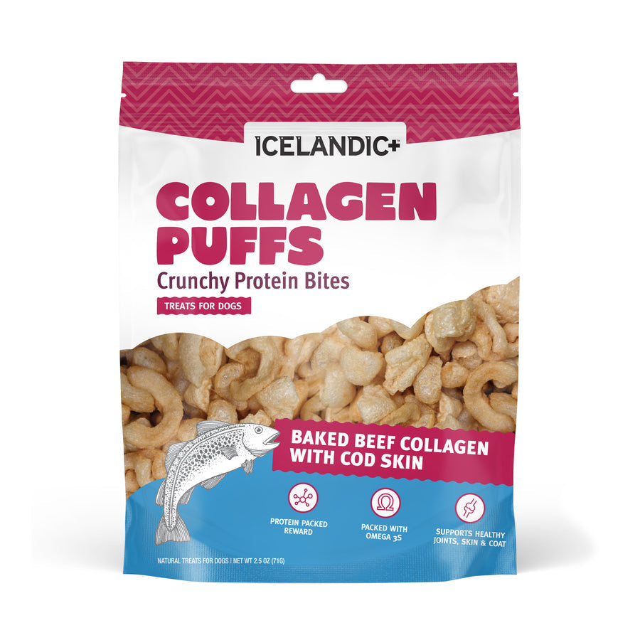 Icelandic Beef Collagen Puffs with Cod Skin Treats