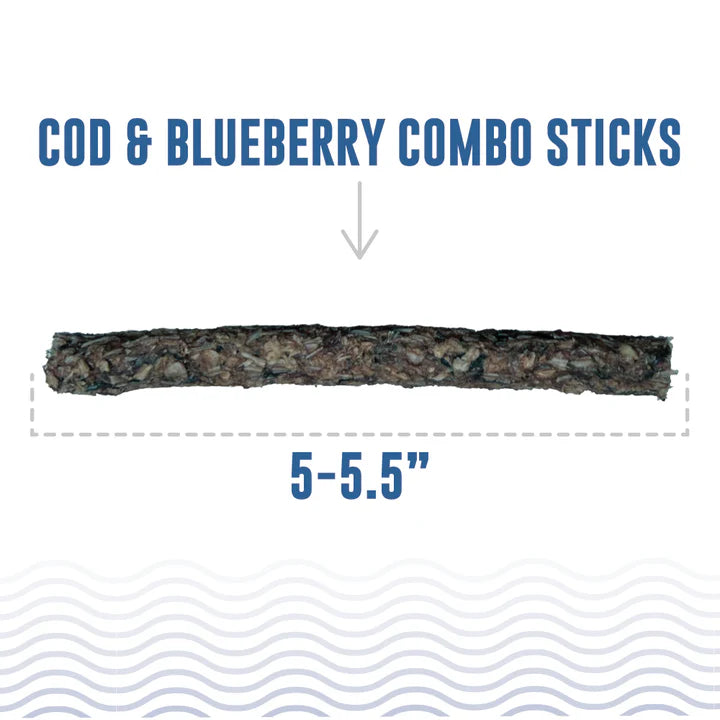Icelandic Cod & Blueberry Combo Sticks for Dogs 2oz