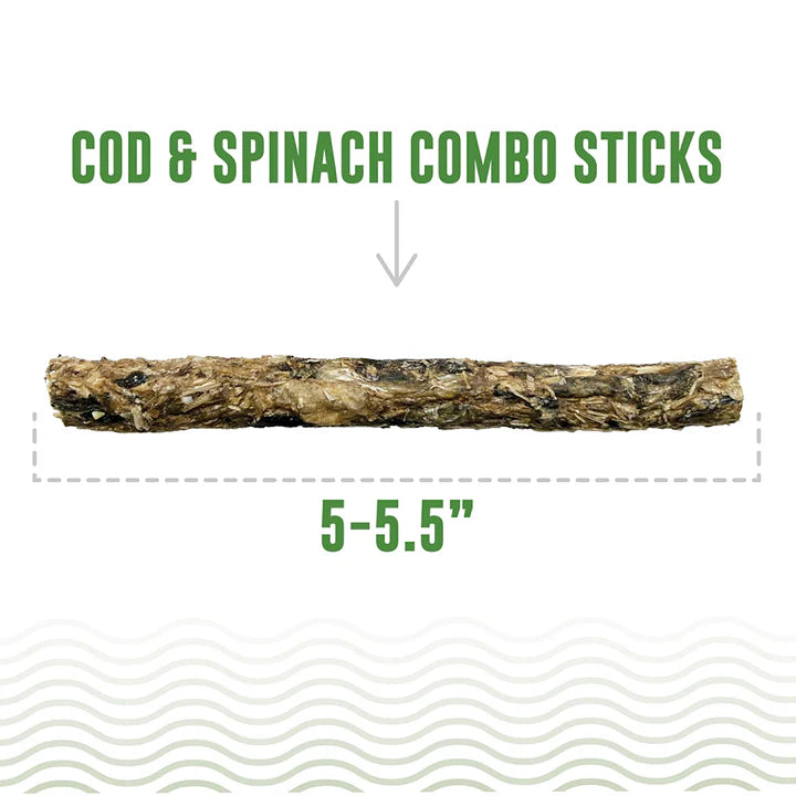 Icelandic Cod & Spinach Combo Sticks for Dogs 2oz