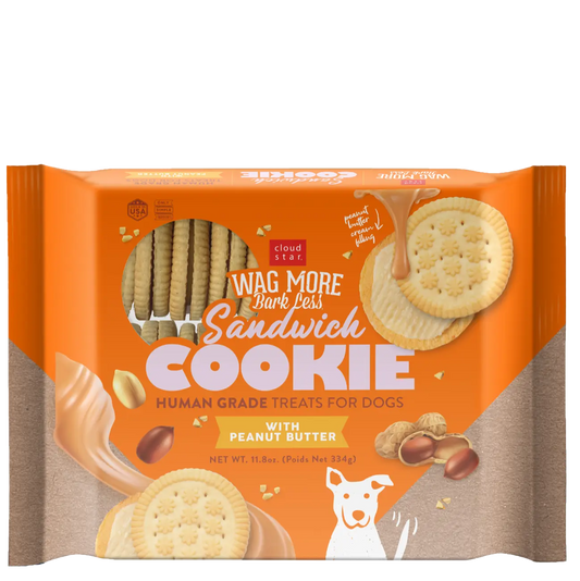 Cloud Star Wag More Bark Less Peanut Butter Sandwich Cookies 11.8oz