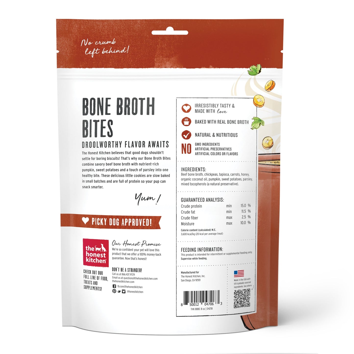 Honest Kitchen Beef Broth Bites with Sweet Potato 8 oz