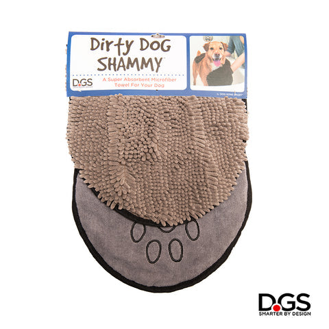 Dog Gone Smart Dirty Dog Shammy Towel Grey 13x31