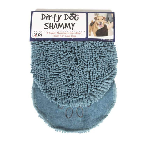 Dog Gone Smart Dirty Dog Shammy Towel Pacific Blue 13x31