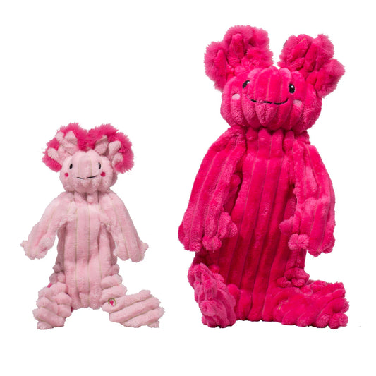 HuggleHounds X-Brace Axolotl Dog Toy
