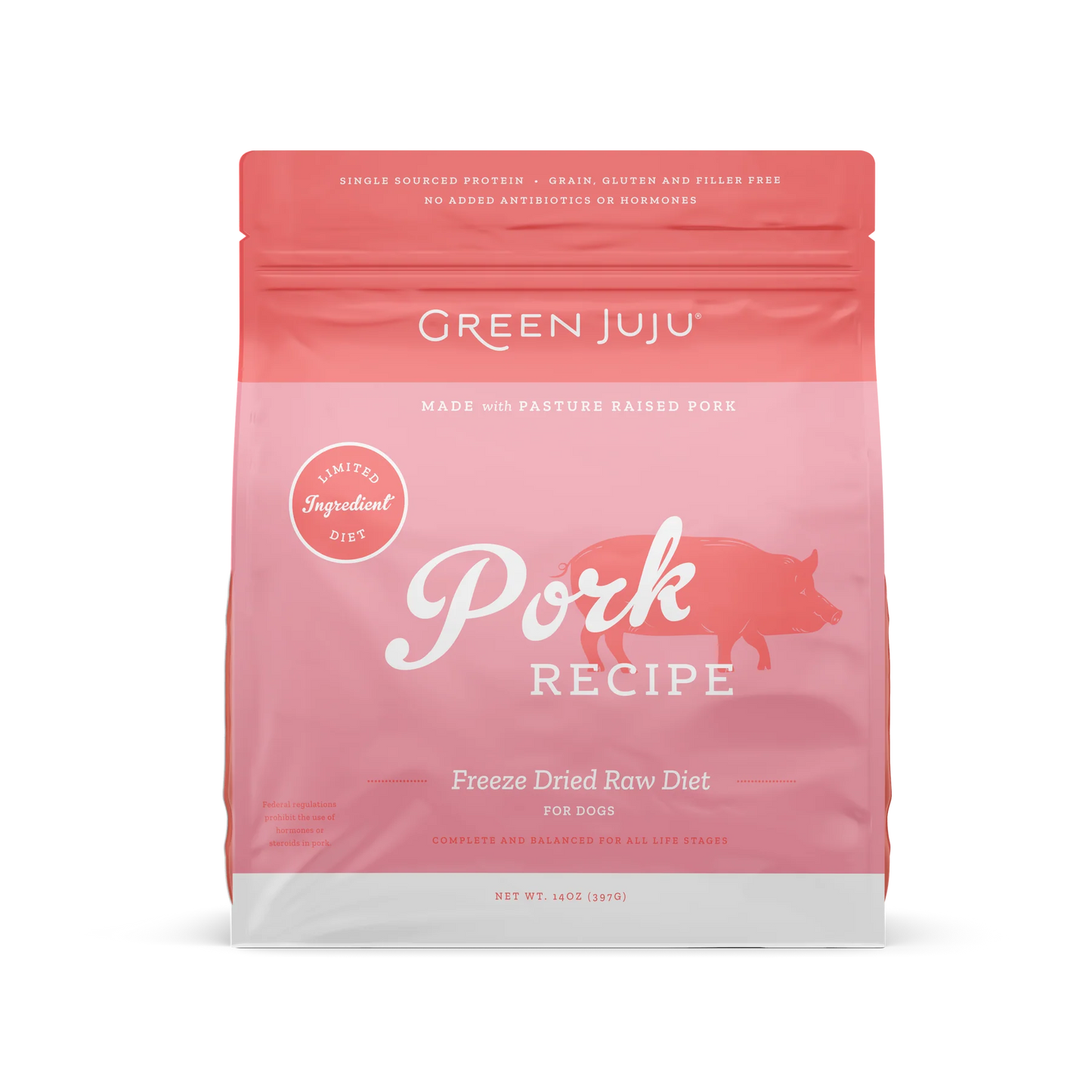 Green Juju Freeze Dried Raw Pork 14oz