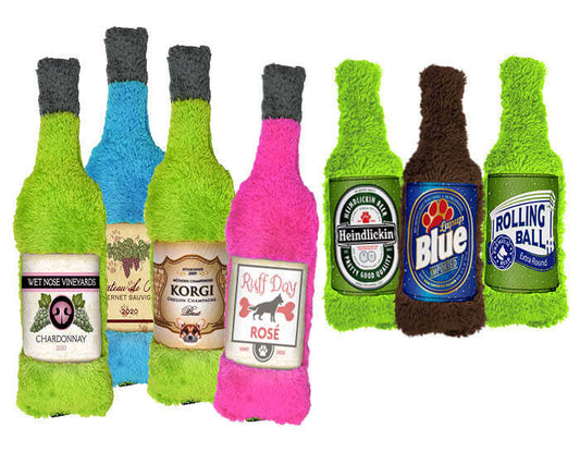 Cycle Dog DuraPlush Brew Bottles Dog Toys