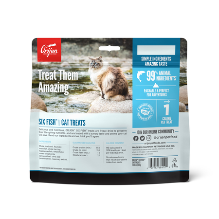 Orijen Freeze Dried 6 Fish Cat Treats 1.25oz