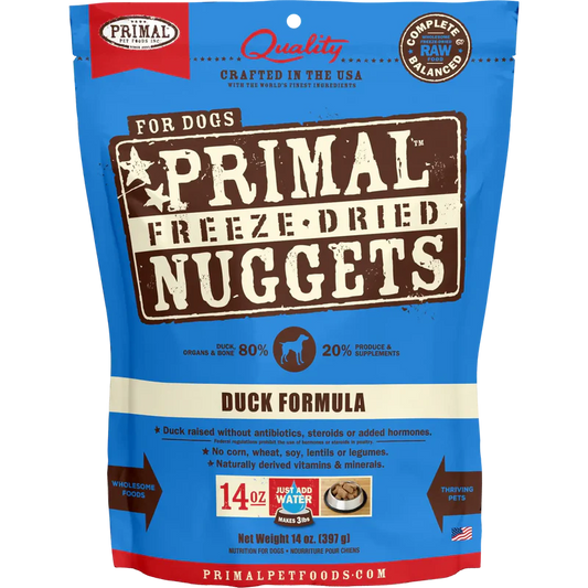 Primal Freeze Dried Raw Dog Food Duck Recipe