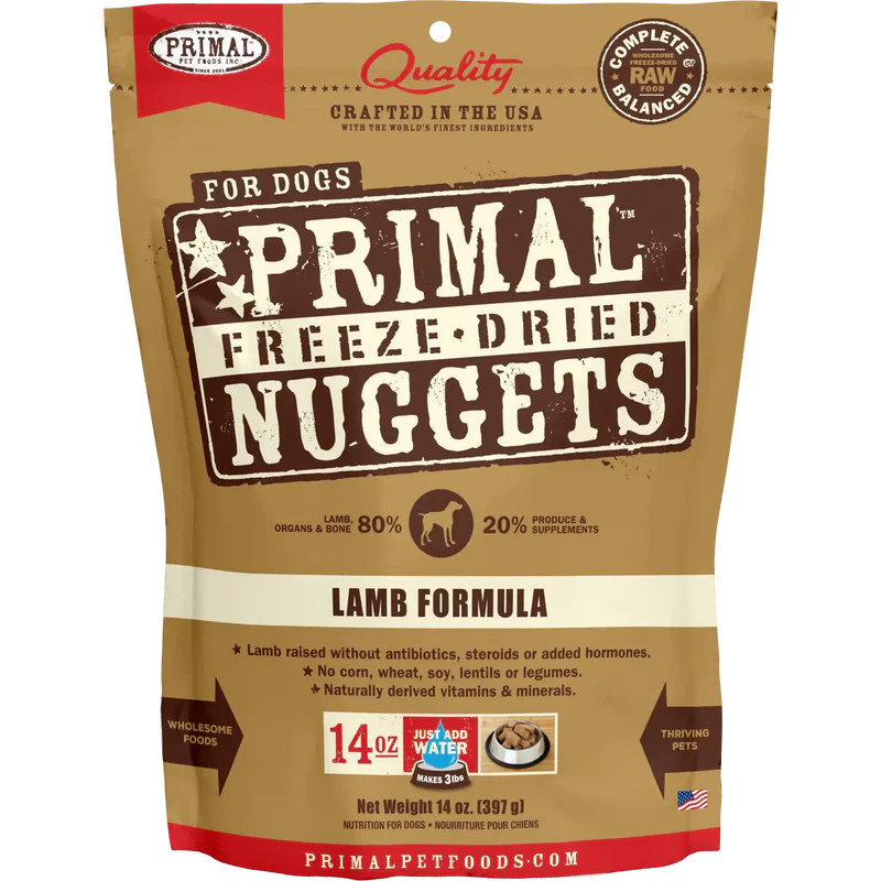 Primal Freeze Dried Raw Dog Food Lamb Recipe