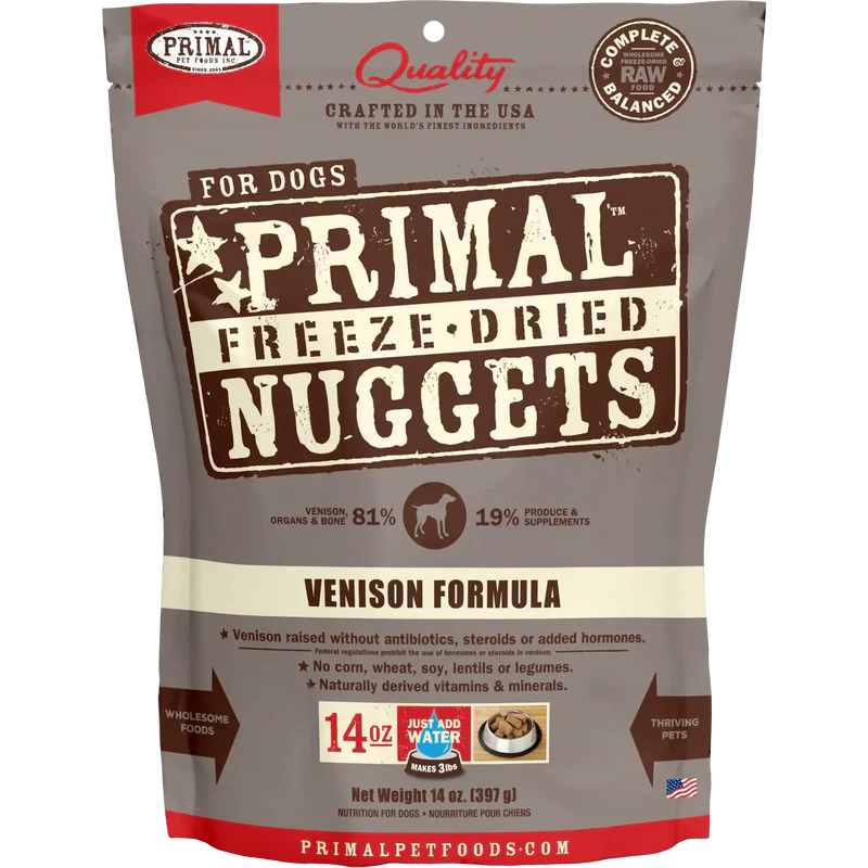 Primal Freeze Dried Raw Dog Food Venison Recipe