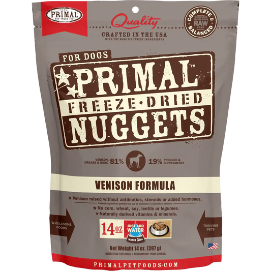 Primal Freeze Dried Raw Dog Food Venison Recipe