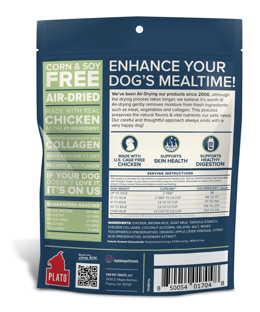 Plato Chicken with Goat Milk Collagen Food Topper