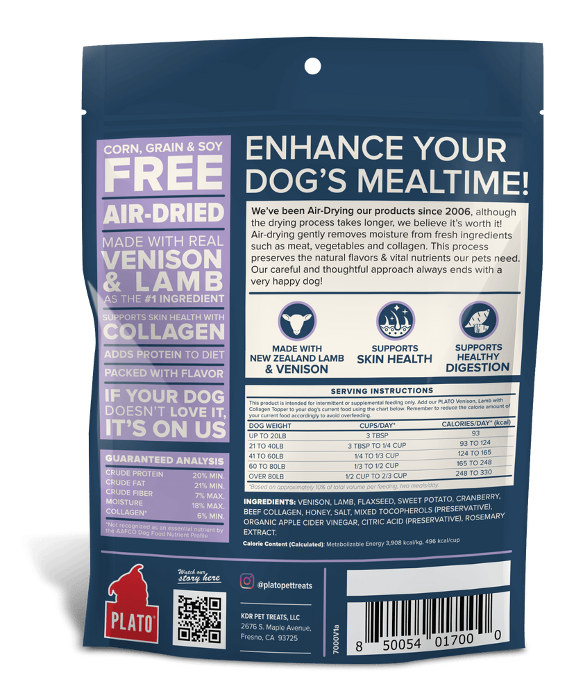 Plato Venison Lamb Collagen Topper