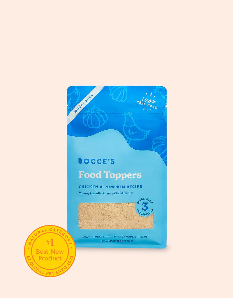 Bocce's Bakery Food Toppers Chicken & Pumpkin Recipe 8oz