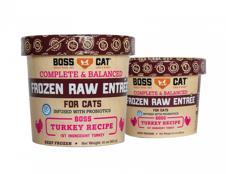 Boss Cat Frozen Raw Turkey Entree 8oz