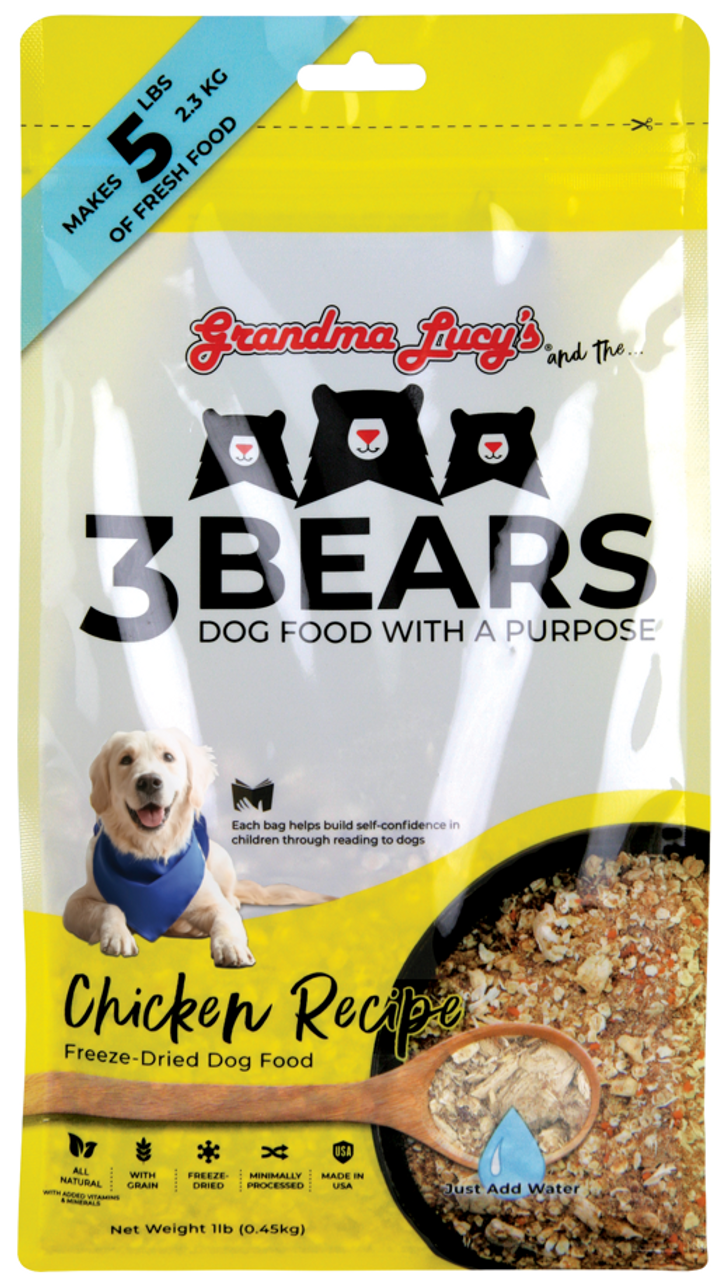 Grandma Lucy's Dog Food 3 Bears Chicken 1 lb