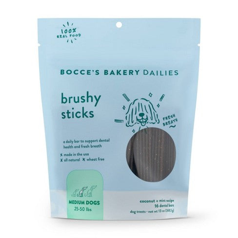 Bocce's Bakery Brushy Sticks Dental Treats Medium 13oz