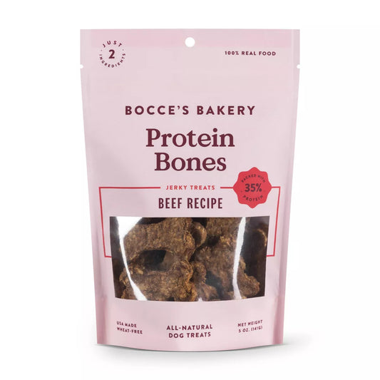 Bocce's Bakery Beef Protein Bones Dog Treats - 5oz