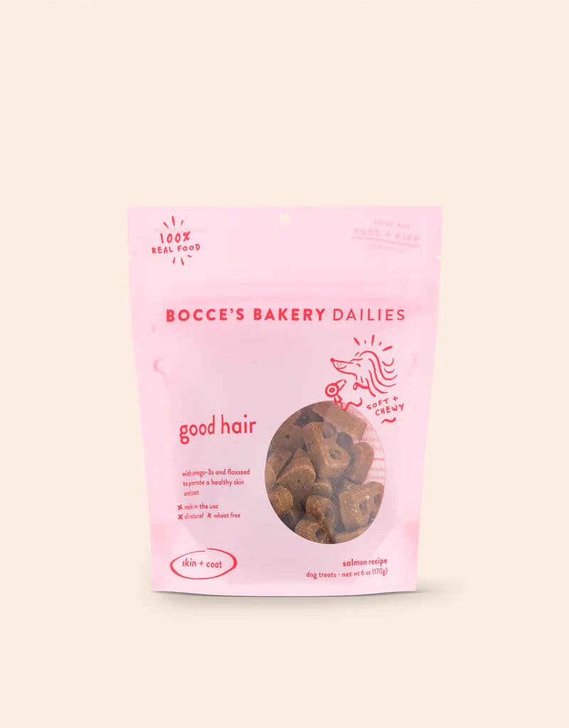 Bocce's Bakery Good Hair Soft & Chewy Salmon Recipe Dog Treats - 6oz