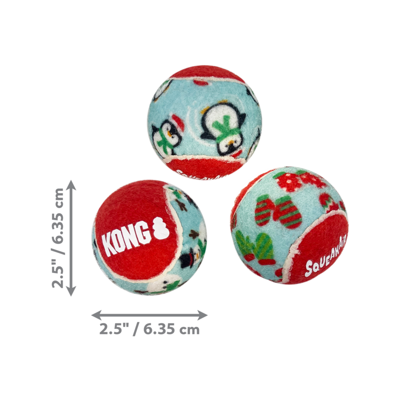 Kong Holiday Squeakair Balls 6pk