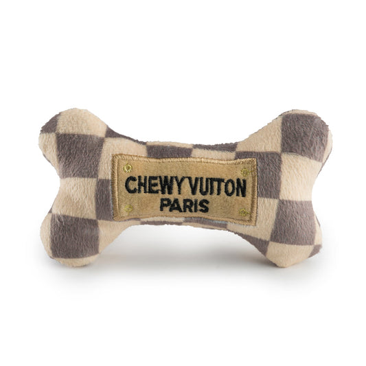 Haute Diggity Dog Chewy Vuiton Checker Bone Toy small