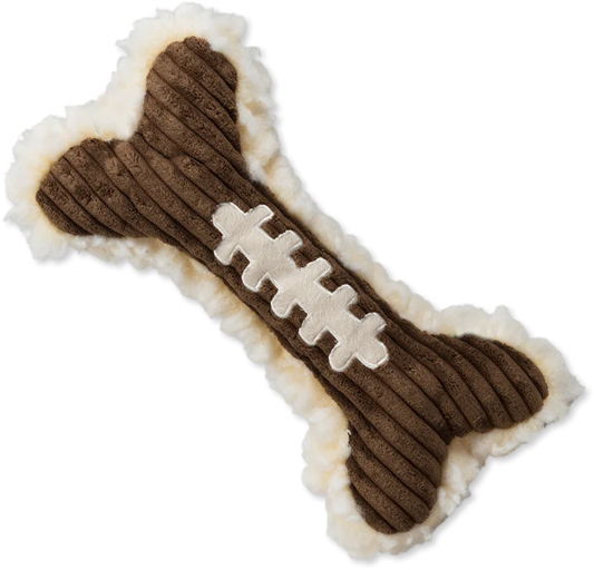 HuggleHounds Fall Fleece Corduroy Bone Dog Toy