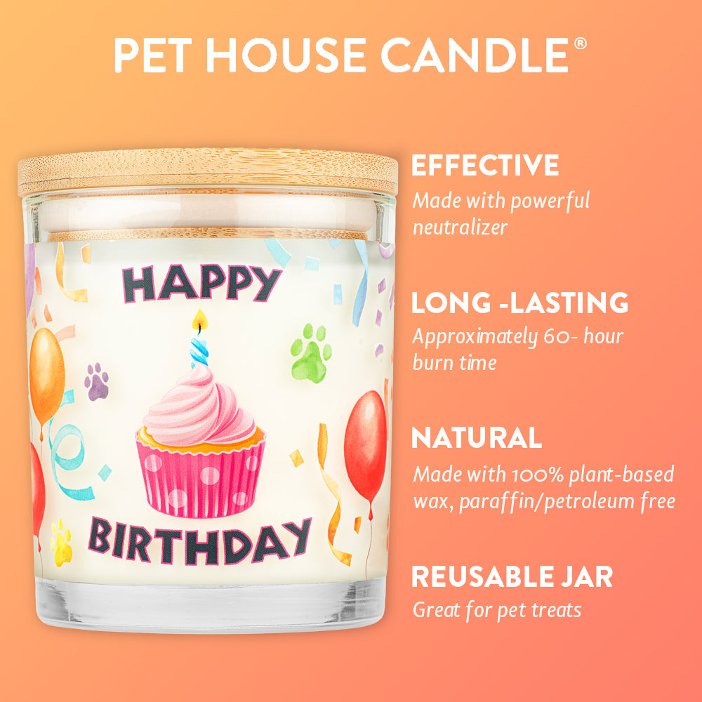 Pet House Happy Birthday Candle 9oz