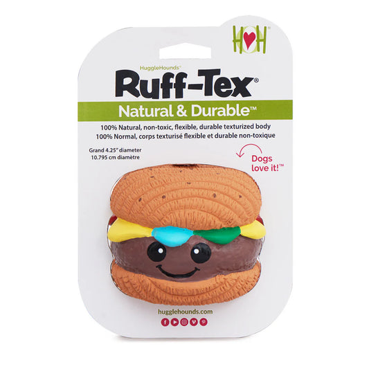 HuggleHounds Foodies Big Buns Ruff-Tex Latex Ball Dog Toy