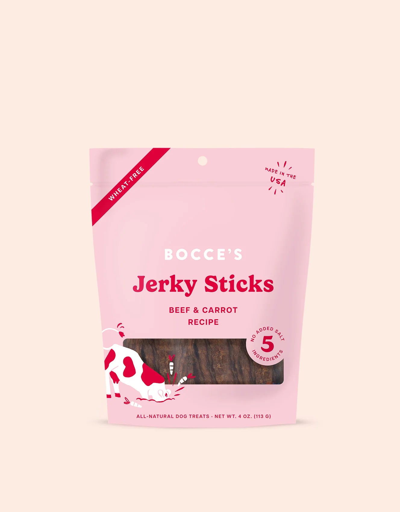 Bocce's Jerky Sticks Beef 4oz