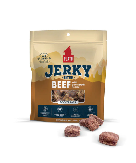 Plato Jerky Bites Dog Treats 6oz