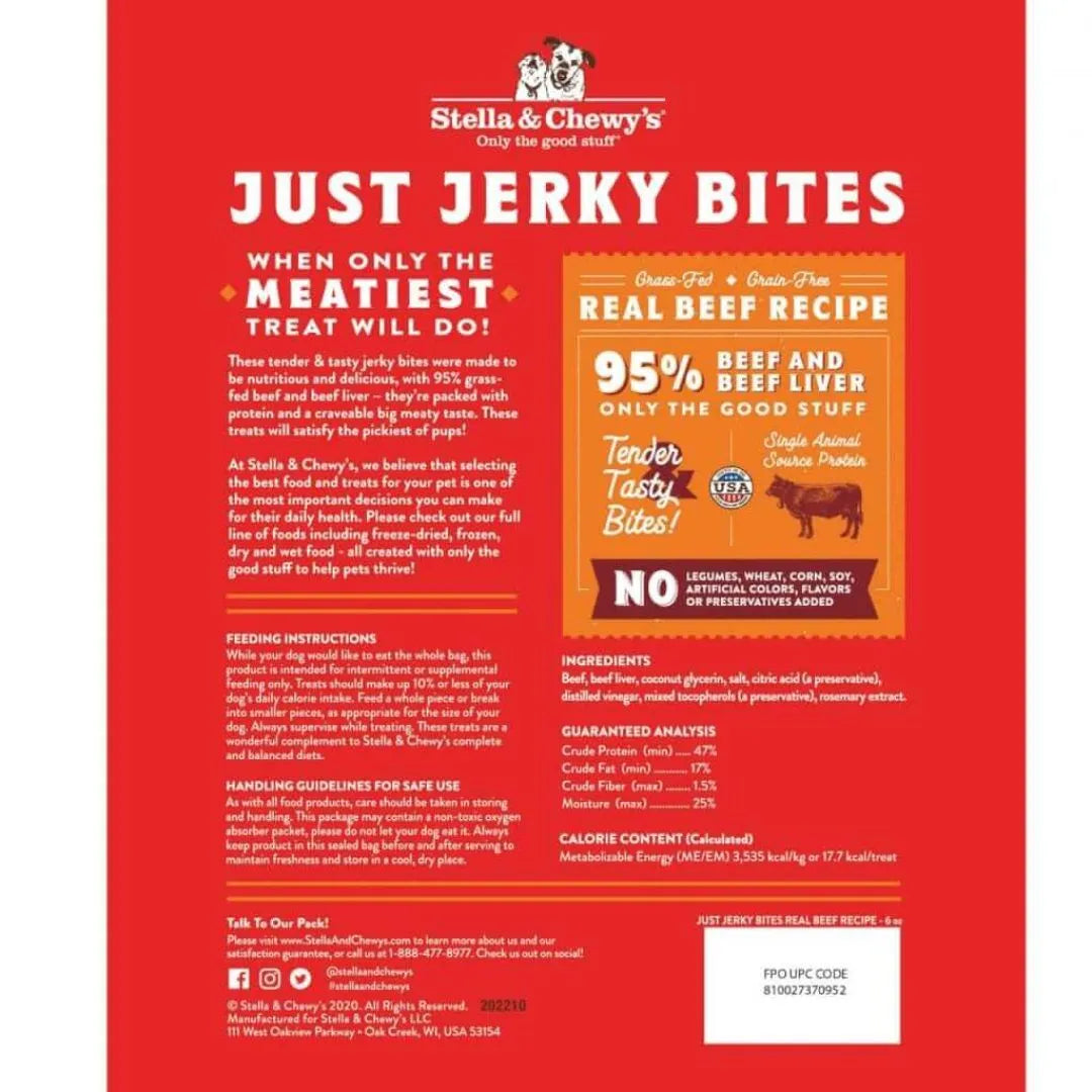 Stella & Chewy's Just Jerky Bites Beef Recipe 6oz