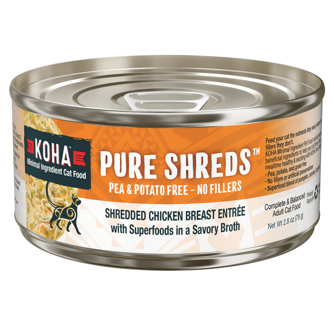 Koha Cat Can Pure Shreds Chicken 5.5 Oz