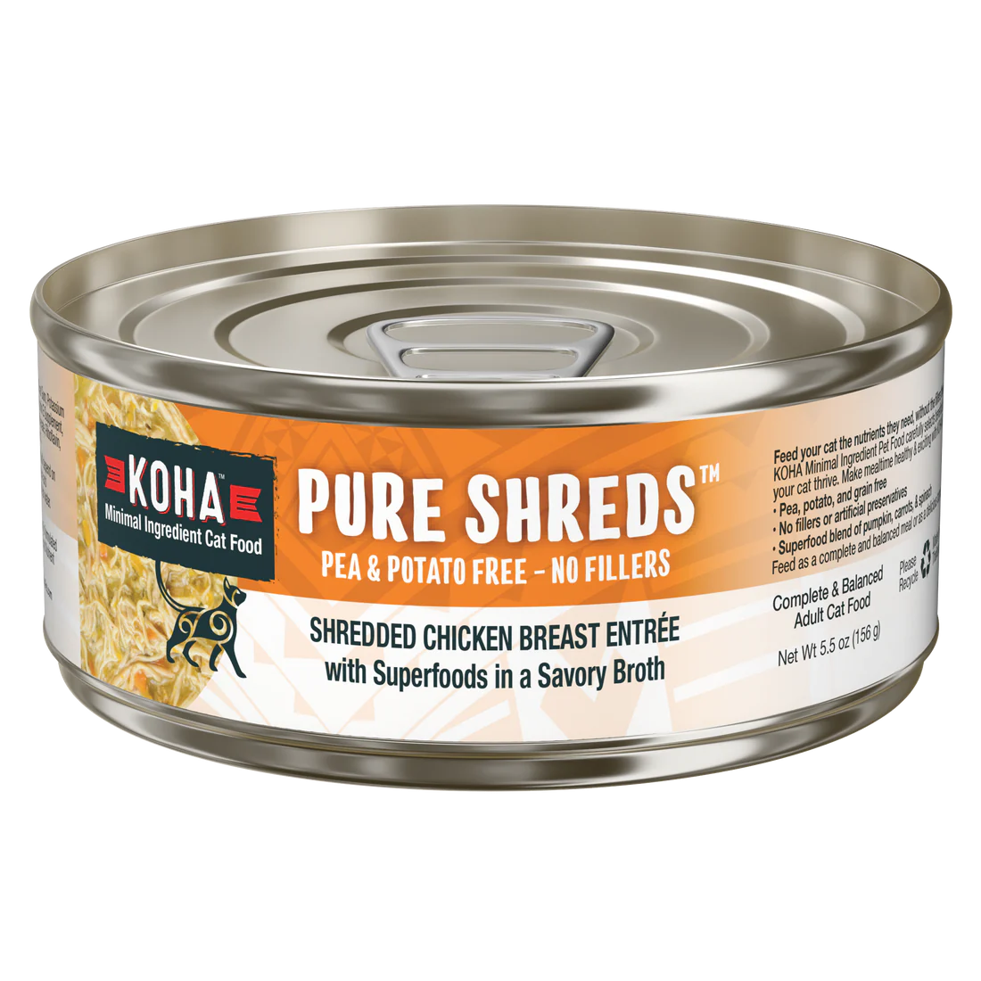 Koha Cat Can Pure Shreds Chicken 5.5 Oz