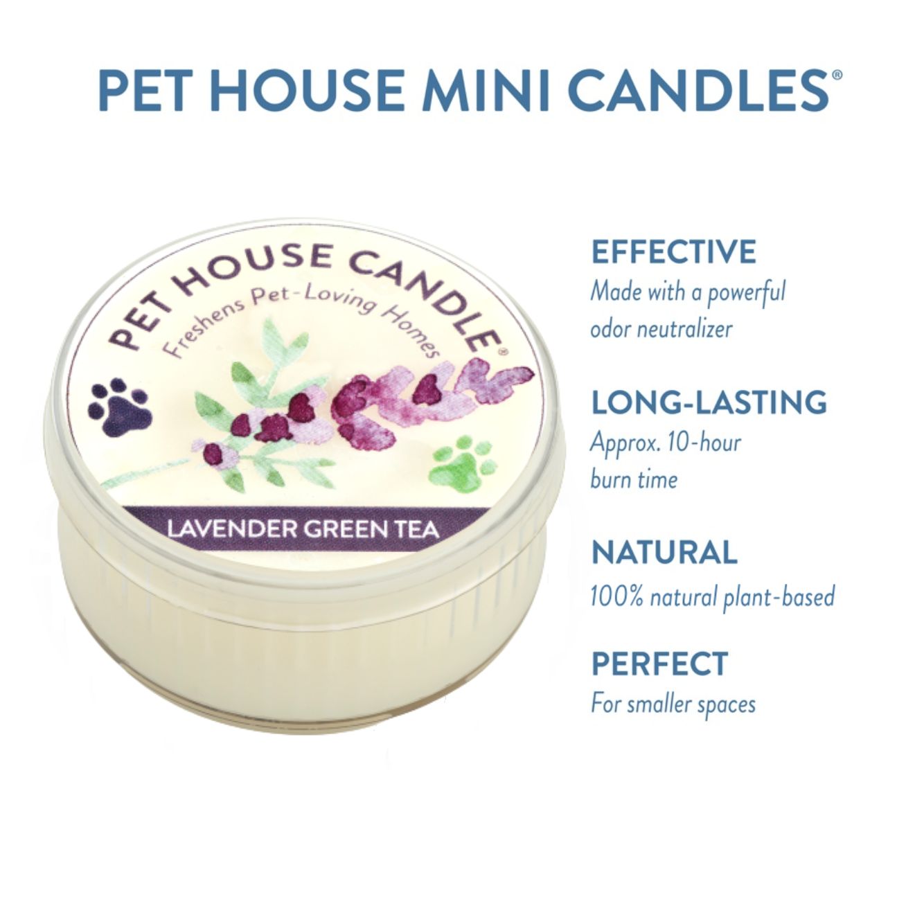 Pet House Lavender Green Tea Candle