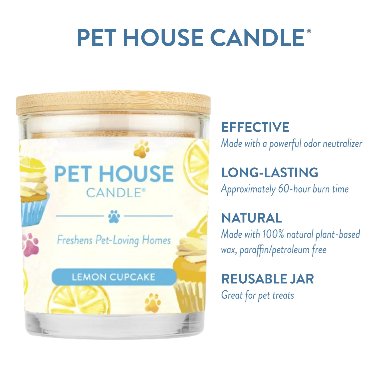 Pet House Lemon Cupcake Candle