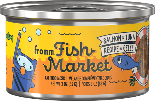 Fromm Fish Market Salmon and Tuna Recipe in Gelee Food Mixer 3oz