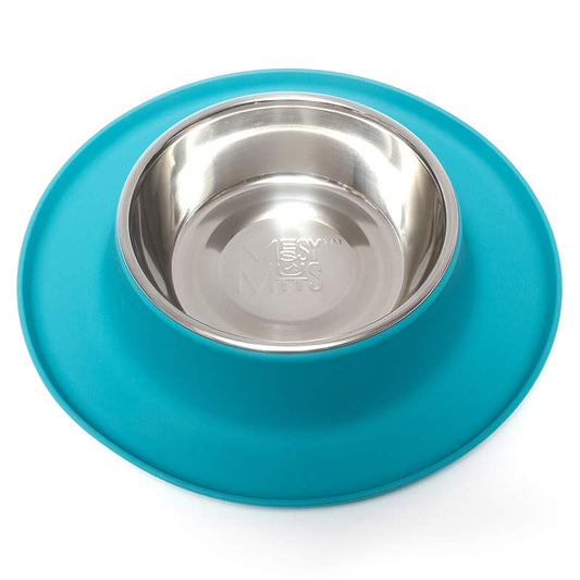 Messy Mutts Large Silicon Bowl Blue