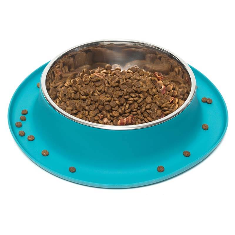 Messy Mutts Large Silicon Bowl Blue