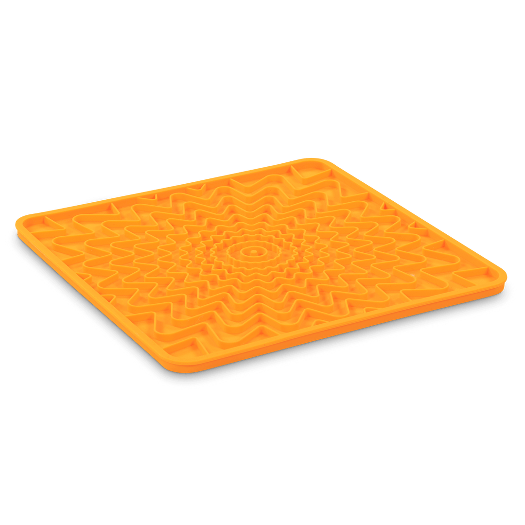 Messy Mutts Silicone Framed Lick Mat Orange