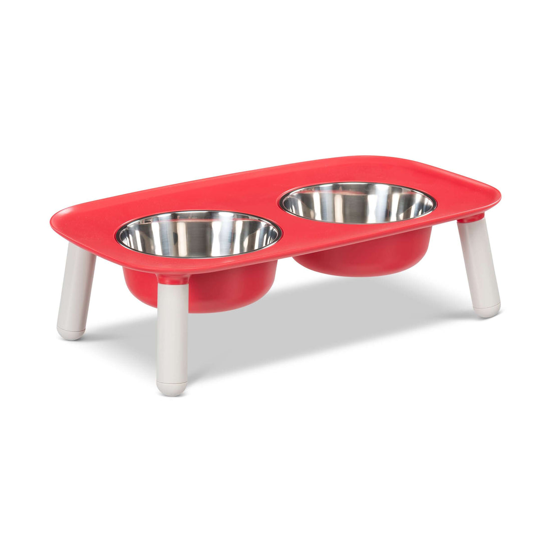 Messy Mutts Raised Double Dog Feeder Adjustable Height