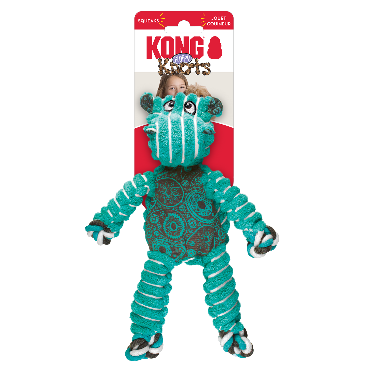 Kong Floppy Knots Hippo M/L