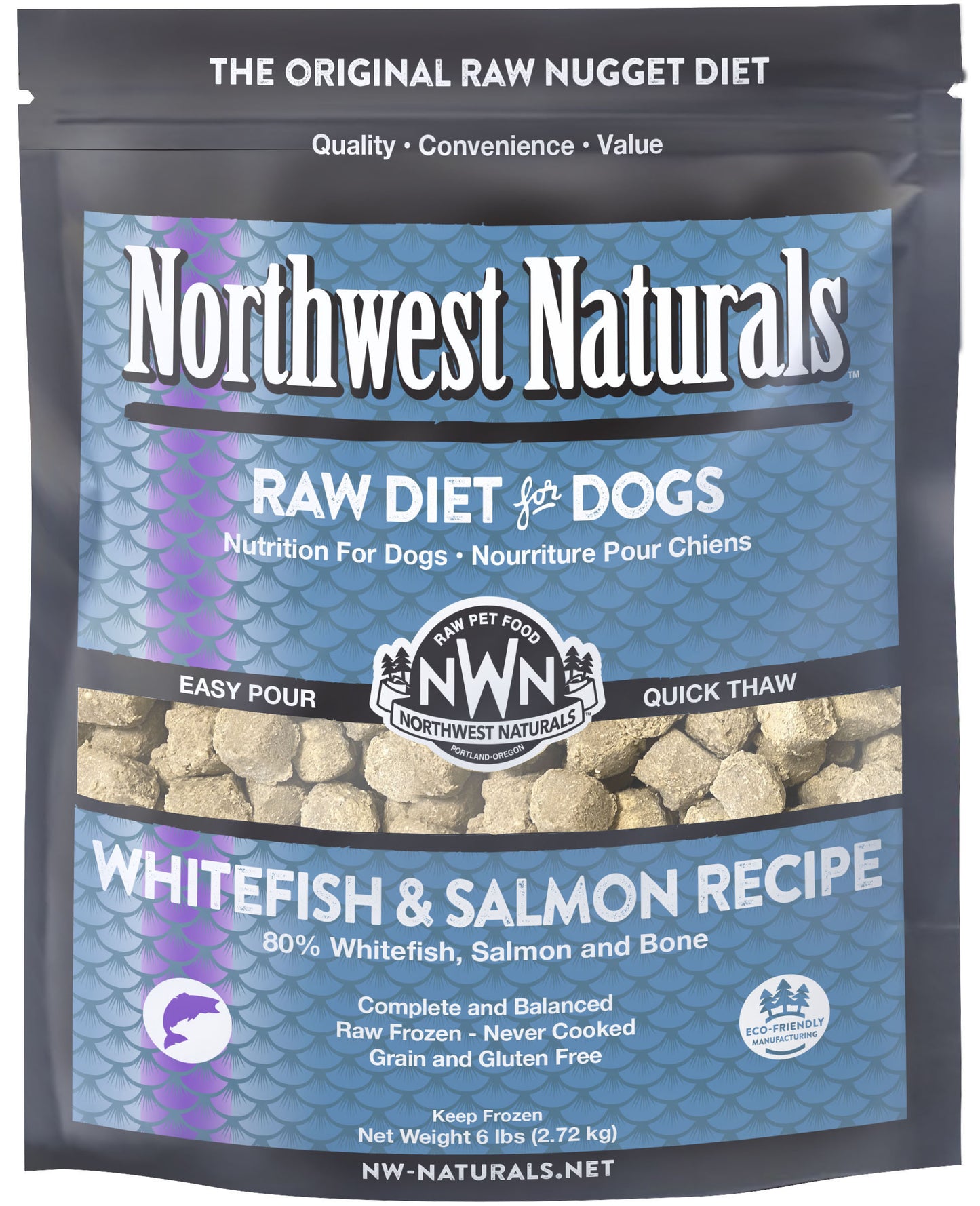 Northwest Naturals Frozen Whitefish & Salmon Nuggets