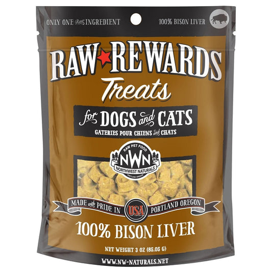 Northwest Naturals Raw Rewards Freeze Dried Bison Liver 3oz