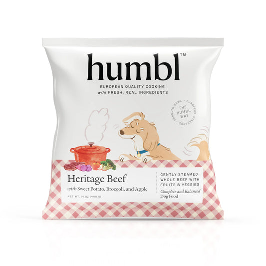 Humbl Frozen Gently Cooked Dog Food Heritage Beef Recipe 14oz