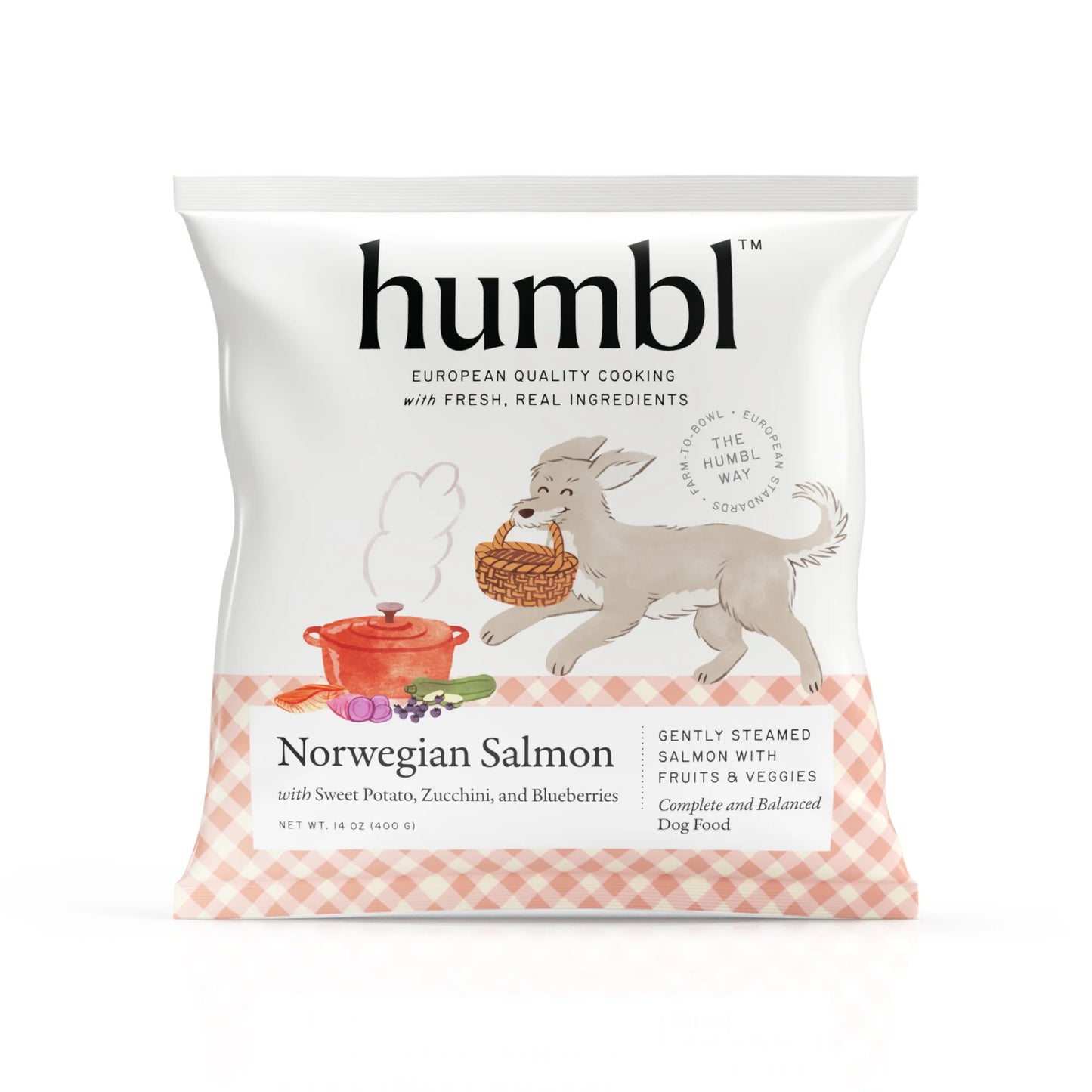 Humbl Frozen Gently Cooked Dog Food Norwegian Salmon 14oz